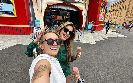 G Flip and Selling Sunset's Chrishell Stause enjoyed a day out at Melbourne's Luna Park during holiday in Australia © Provided by Daily Mail