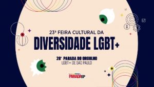 Cartaz oficial 23ª Feira Cultural da Diversidade LGBT+